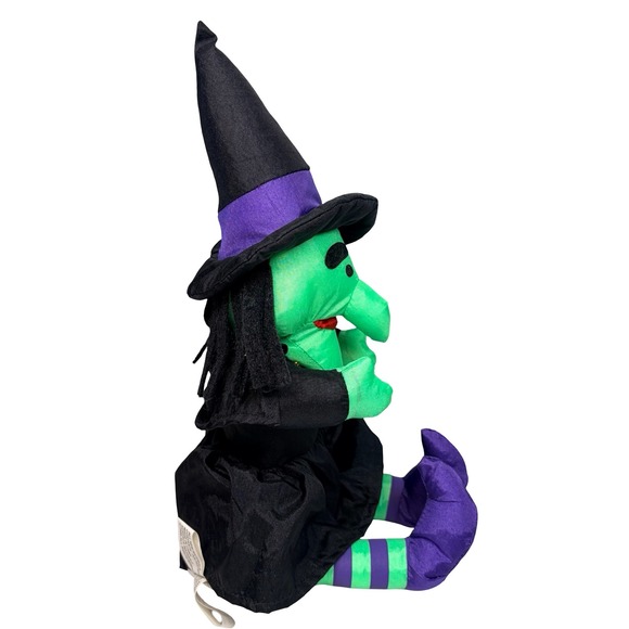 Vintage 1998 International Silver Co Halloween Green Witch Plush Doll 10" - Picture 4 of 8